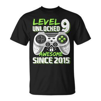 9Th Birthday Gamer 9 Year Old Bday Boy Nine Son T-Shirt - Seseable