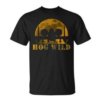 A10 Warthog Hog Wild Silhouette Military Aviation T T-Shirt - Monsterry