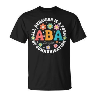 Aba Therapist Behavior Analyst Autism Therapy Rbt Floral T-Shirt - Monsterry
