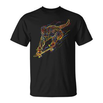 Abstract Skateboarding T-Shirt - Thegiftio UK