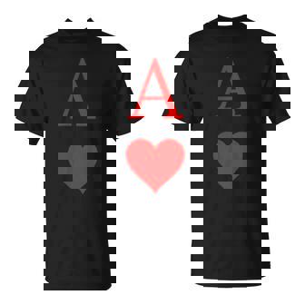 Ace Of Hearts Playing Card Symbol And Letter T-Shirt - Thegiftio UK