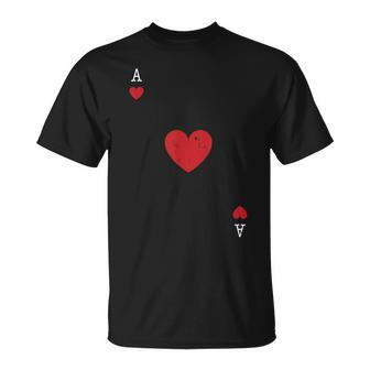 Ace Of Hearts Valentines Day Cool Playing Card Poker Casino T-Shirt - Monsterry AU