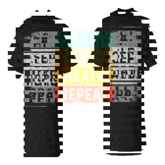 Actor De Actuación Para Amantes Del Teatro Comer Dormir Repetir El Teatro Camiseta unisex - Regaloses