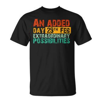 An Added Day Leap Year Birthday 2024 February 29Th Retro T-Shirt - Monsterry