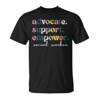 Advocate Support Empower Cute Social Worker Graduation Msw T-Shirt | Mazezy