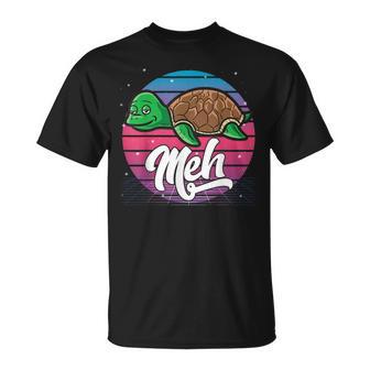 Aesthetic Vaporwave Japanese Otaku Meme Meh Sea Turtle T-Shirt - Monsterry DE