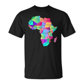 Africa Map With Boundaries And Countries Names T-Shirt - Seseable