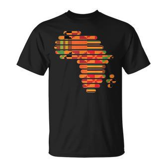 Africa Map Kente Pattern Ghana African Black Pride T-Shirt - Monsterry DE