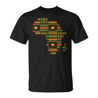 Africa Map Kente Pattern Green Ghana Style West African T-Shirt - Monsterry DE