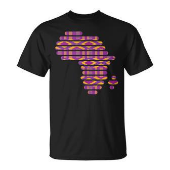 Africa Map Kente Pattern Pink Ghana Style African T-Shirt - Monsterry