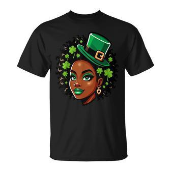 African American Female Leprechaun Black St Patrick's Day T-Shirt | Mazezy UK
