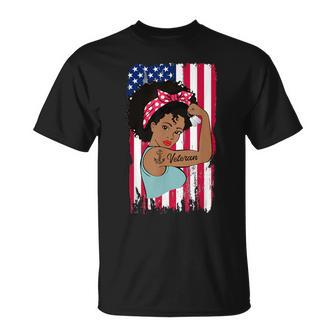 African American Female Veteran Of Us Navy Melanin Navy Vet T-Shirt - Monsterry UK