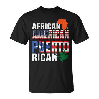 African American And Puerto Rican Flag American Puerto Rican T-Shirt - Thegiftio UK