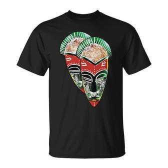 African Fang Mask Twins T-Shirt - Monsterry UK