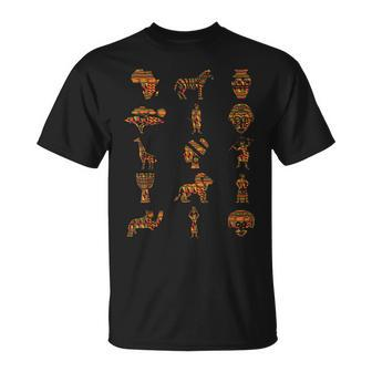 African Kente Pattern Symbols Of Africa Kente Pattern Ghana T-Shirt - Monsterry