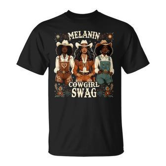 African Melanin Cowgirl Swag Melanin Cowgirls Black History T-Shirt - Monsterry UK
