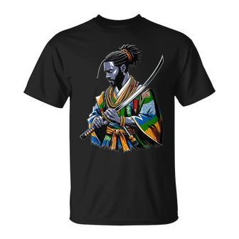 Afro American Samurai Anime Cartoon Japanese Bushido Warrior T-Shirt - Monsterry CA