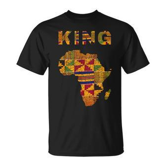 Afro Black King African Ghana Kente Cloth Family Matching T-Shirt - Thegiftio UK