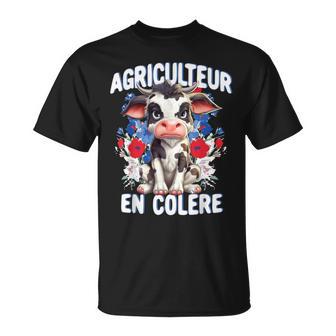 Agriculteur En Colèreache Laitière Manifestation Éleveur T-Shirt - Cadeauxyz