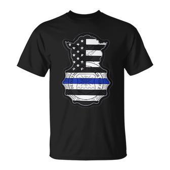 Air Force Security Forces Defender Thin Blue Line T-Shirt - Monsterry CA