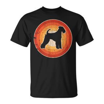 Airedale Terrier Retrointage 60S 70S Sunset Dog Lovers T-Shirt - Geschenkecke