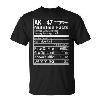 Ak 47 Nutrition Facts T-Shirt | Mazezy