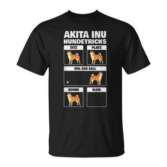Akita Inu Dog Tricks T-Shirt - Seseable