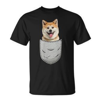 Akita Inu Ken Japanese Chest Bag Pocket Dog Owners T-Shirt - Thegiftio UK