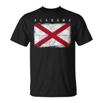 Alabama Vintage Distressed Home State Flag T-Shirt - Monsterry