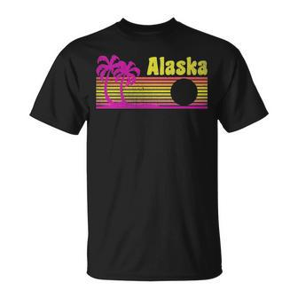 Alaska Tropical Neon Sunset T-Shirt | Mazezy AU