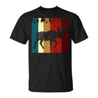 Alaska Vintage Colors Retro Moose T-Shirt | Mazezy