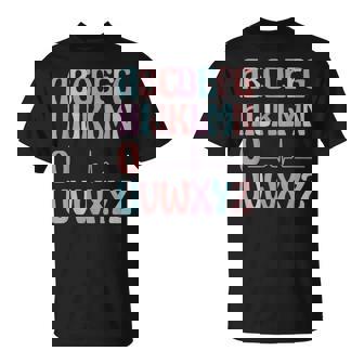 Alfabeto Heartbeat Line Estudiante De Enfermería Abc Pqrst Camiseta unisex - Regaloses