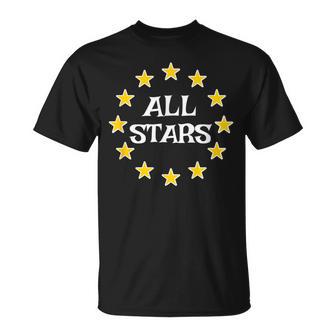 All-Stars Softball Soccer Basketball Baseball Rugby Team T-Shirt - Monsterry