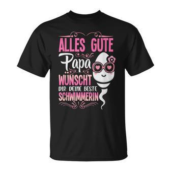 Alles Gute Papa Wünscht Dir Deine Beste Schwimmerinatertag T-Shirt - Geschenkecke