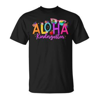 Aloha Kindergarten Summer Beach Vacation Teacher School T-Shirt - Monsterry CA