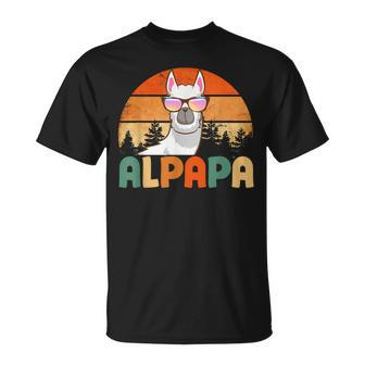 Alpapa Alpaca Llama Fan Lover Father's Day Daddy Papa T-Shirt - Thegiftio UK