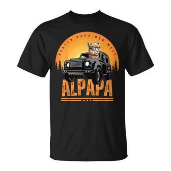 Alpapa Alpakaatertag Bester Papa Del Welt Alpakaatertag T-Shirt - Geschenkecke