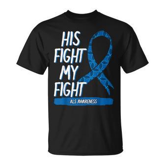 Als Awareness Ribbon Mnd Lou Gehrig's Disease Blue T-Shirt - Monsterry CA