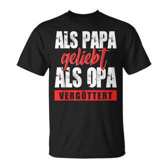 Als Papa Geliebt Als Opaergöttert German L S T-Shirt - Geschenkecke