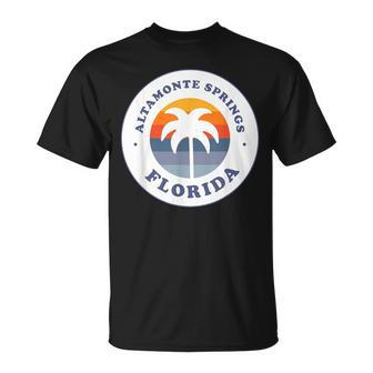 Altamonte Springs Florida Fl Retro Palm Tree Souvenir T-Shirt - Monsterry CA