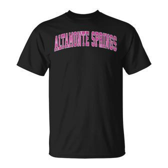 Altamonte Springs Florida Fl Vintage Sports Pink Desi T-Shirt - Monsterry