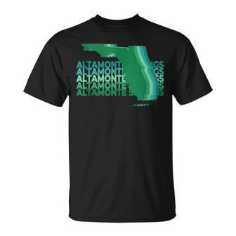 Altamonte Springs Florida Green Repeat Fl City T-Shirt - Monsterry UK