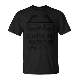 Always Use Protection Solar Eclipse 2024 Totality Sun T-Shirt - Monsterry