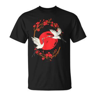 Amante De Las Grullas Comunes Adorables Pájaros Amantes De Las Flores Camiseta unisex - Regaloses