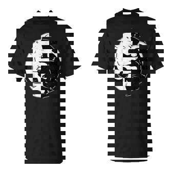 Amante De Los Gatos Ying Yang Meditación Del Budismo Camiseta unisex - Regaloses