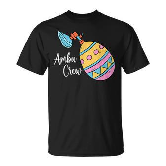 Ambu Crew Respiratory Therapist Nursing Egg Lungs Easter Day T-Shirt - Monsterry