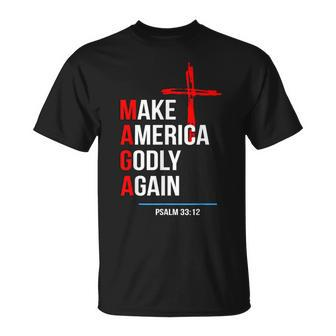 Make America Godly Again Psalm 33 12 T-Shirt - Seseable