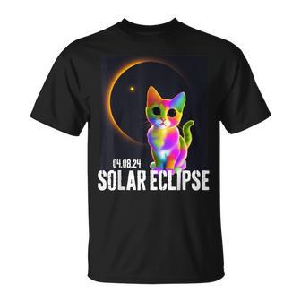 America Totality 04 08 24 Total Solar Eclipse 2024 Cute Cat T-Shirt - Thegiftio UK