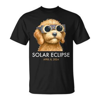 America Totality Solar Eclipse 2024 Cute Doodle Dog Dad Mom T-Shirt - Seseable