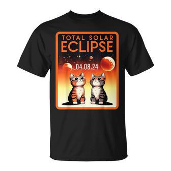 America Totality Spring 40824 Total Solar Eclipse 2024 Cat T-Shirt - Monsterry